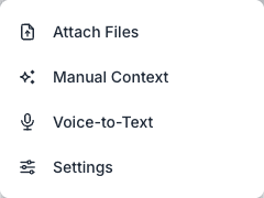 Open Settings from the composer tools menu