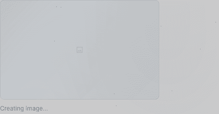 The Creating image placeholder card in an assistant reply
