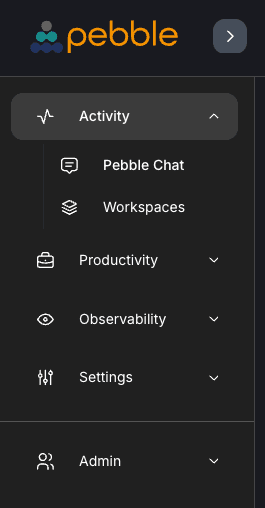 PebbleChat Navigation