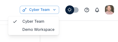 Workspace switcher location