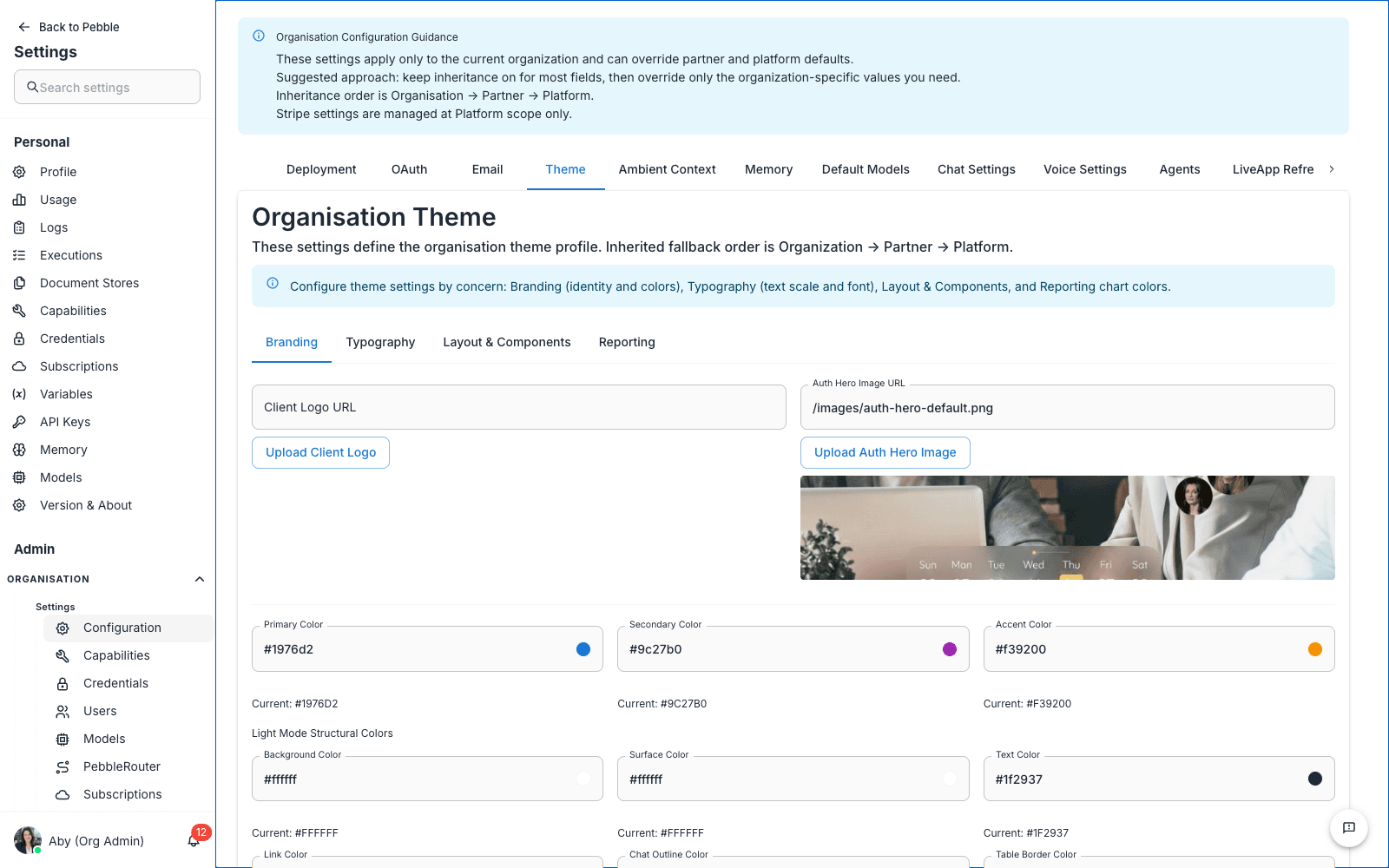 Theme tab