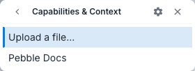 Document Stores category in the Capabilities & Context menu