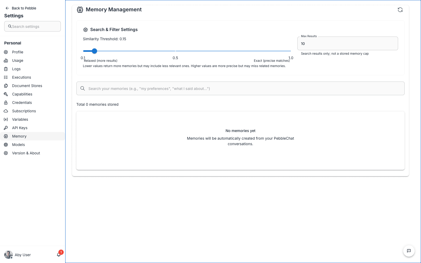 Memory Management page