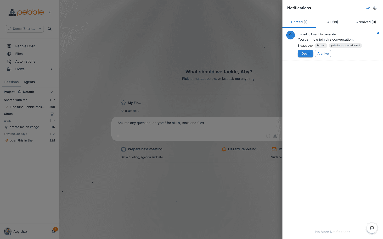 Notifications bell