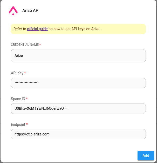 Screenshot of analytics providers enabled